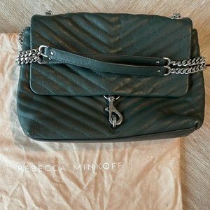 Rebecca Minkoff Edie Flap Shoulder Bag EMERALD GREEN
